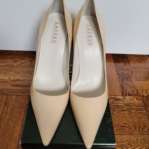 Brand new Ralph Lauren Blush patent pumps size 10